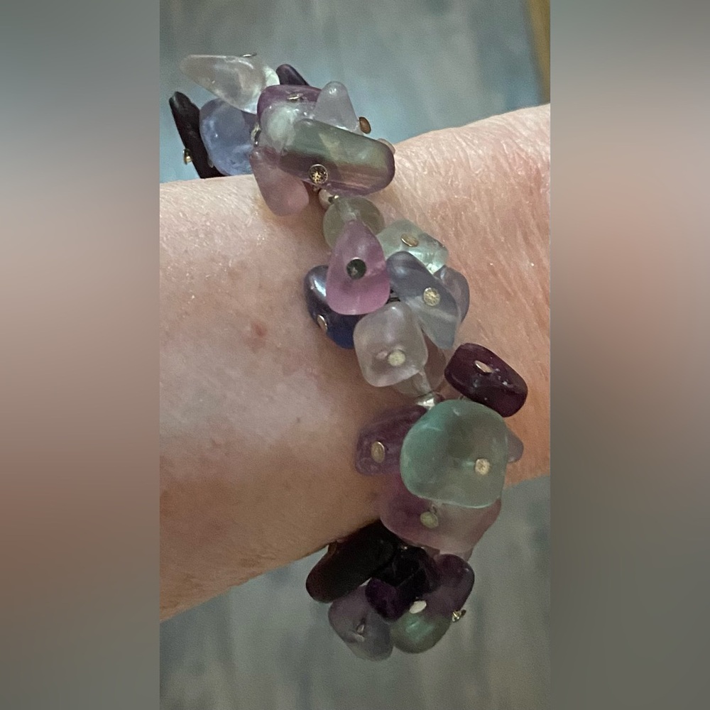 NEW Fluorite crystals bracelet